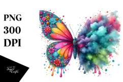 Colorful Butterfly Splash, High-Quality PNG Product Image 1