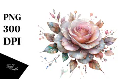 Rose Made of Material PNG Product Image 1