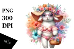 Digital Painting Baby Lamb PNG Product Image 1