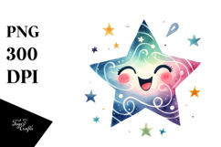 Simple Smiling Star, Transparent PNG Product Image 1