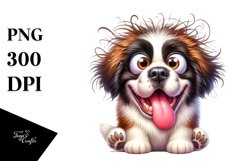 Funny Crazy Saint Bernard Cartoon | Clipart Product Image 3