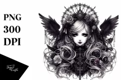 Detailed Gothic Girl PNG Product Image 1