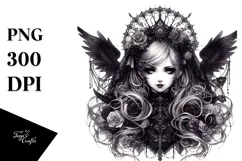 Detailed Gothic Girl PNG Product Image 1