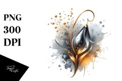 Glossy Snowdrop Watercolor Splash Product Image 1