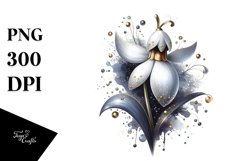 Glossy Snowdrop with Shiny Material | Sublimation | Clipart Product Image 3