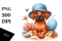 Beach Rhodesian Ridgeback Tshirt Vector | Sublimation Product Image 1