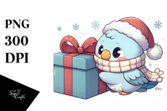 Cute Baby Parrot with Gift Box, Transparent PNG Product Image 3