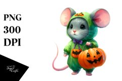 Simple Vibrant Baby Mouse Halloween Clipart Product Image 1