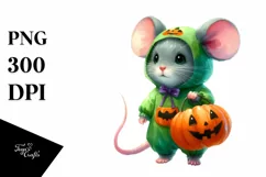 Simple Vibrant Baby Mouse Halloween Clipart Product Image 1