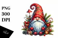 Detailed Vibrant Christmas Gnome PNG Product Image 3