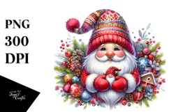 Detailed Vibrant Christmas Gnome PNG Product Image 1