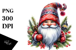Detailed Vibrant Christmas Gnome PNG Product Image 1