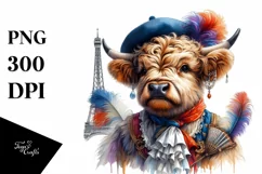 Regal Baby Highland Cow PNG Product Image 1