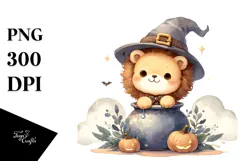 Fun Baby Lion Halloween PNG Product Image 1
