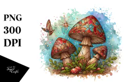 Detailed Magical Mushroom PNG Product Image 1