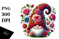 Valentines Gnome with Detailed Hat PNG Product Image 1