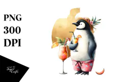 Penguin Beachwear Cocktail PNG Product Image 1