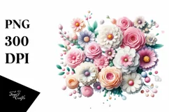Flowers, Clipart |T-shirt, Mug PNG Product Image 1
