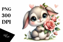 Easter Bunny Egg Flower, Clipart |T-shirt, Mug PNG Product Image 8
