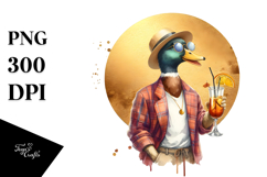 Hipster Duck by the Beach, High-Res PNG Product Image 1