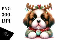 Saint Bernard in Winter, Transparent PNG Product Image 1