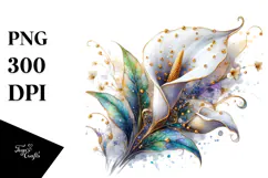 Watercolor Calla Lily -Like Clipart Product Image 1