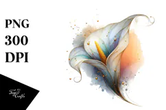 Watercolor Calla Lily -Like Clipart Product Image 1