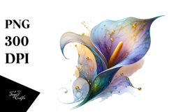 Watercolor Calla Lily -Like Clipart Product Image 1