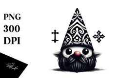 Simple Gothic Funny Gnome PNG Product Image 1