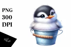 Colorful Baby Arctic Tern in Bucket | Clipart Product Image 3