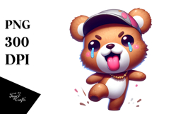 Cute Bear with Tongue-Out, Trending Art PNG Product Image 1