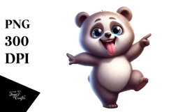 Cute Bear with Tongue-Out, Trending Art PNG Product Image 1