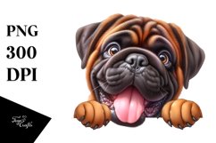 Crazy Looking Bullmastiff | Sublimation | Clipart Product Image 1