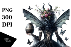 Gothic Fairy with Easter Egg, High-Res PNG Product Image 1
