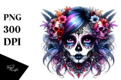 Detailed Vibrant Gothic Girl, PNG Product Image 3