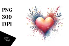 Paintbrush Style Heart PNG Product Image 1