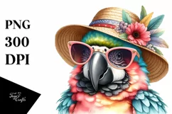 Colorful Baby Macaw Watercolor PNG Product Image 3