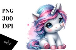 Cute Unicorn with Cool Haircut | Clipart Product Image 3