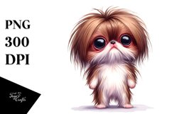 Cute Baby Japanese Chin Funny Haircut | Sublimation Clipart Product Image 1