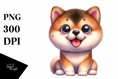 Crazy Akita with Popping Eyes Clipart Product Image 1