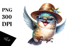 Cute Baby Hummingbird, High-Res PNG Product Image 1