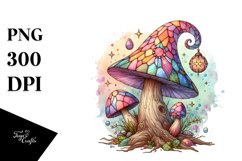 Wooden Stained Magical Mushroom PNG Product Image 1