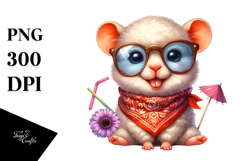 Happy Big Eyes Hamster Lamb | Sublimation | Clipart Product Image 1