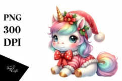Cute Baby Unicorn | Christmas Clipart Product Image 1