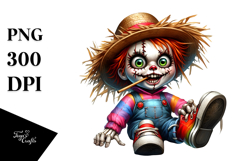 Haunted Doll with Mismatched Shoes, PNG Product Image 1