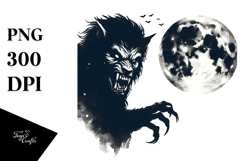 Simplistic Wolf Halloween PNG Product Image 1