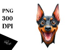 Crazy Doberman Pinscher with Popping Eyes | Sublimation | Product Image 3