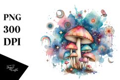 Magical Celestial Mushroom Watercolor Splash Product Image 3