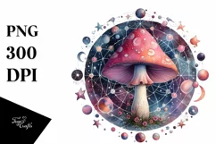 Mystical Mushroom | Celestial | Magic Mushrooms PNG |Tarot Product Image 8