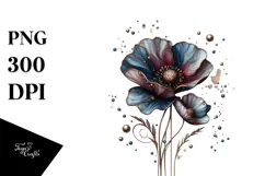 Abstract Glossy Poppy, Transparent PNG Product Image 1